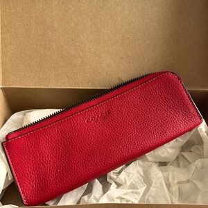 NEW WITH TAGS - COACH Sport Leather Organizer Pencil Pen Case Pouch Bag C6989